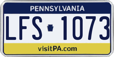 PA license plate LFS1073