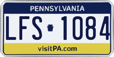 PA license plate LFS1084