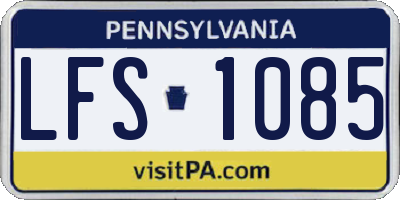 PA license plate LFS1085