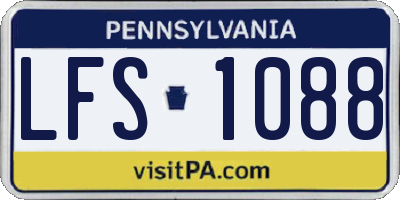 PA license plate LFS1088