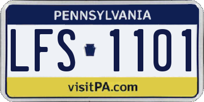 PA license plate LFS1101