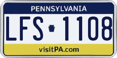 PA license plate LFS1108