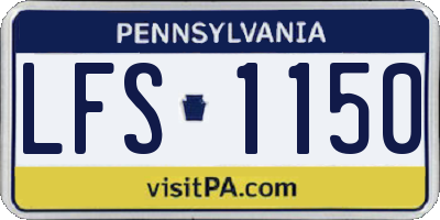 PA license plate LFS1150