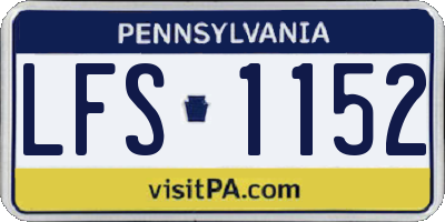 PA license plate LFS1152