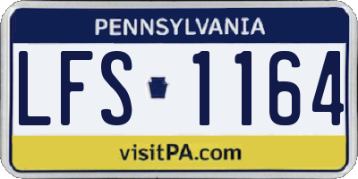 PA license plate LFS1164