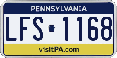 PA license plate LFS1168