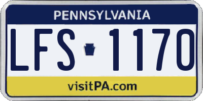 PA license plate LFS1170