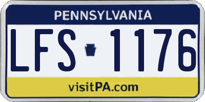 PA license plate LFS1176
