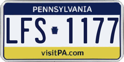 PA license plate LFS1177