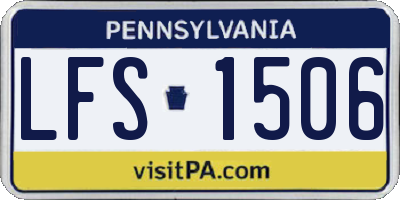 PA license plate LFS1506