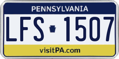 PA license plate LFS1507