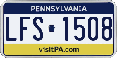PA license plate LFS1508