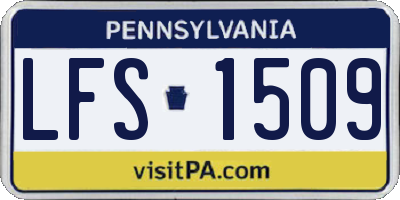 PA license plate LFS1509