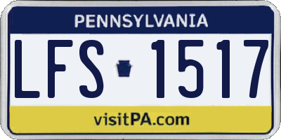 PA license plate LFS1517
