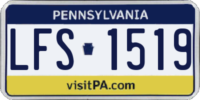 PA license plate LFS1519