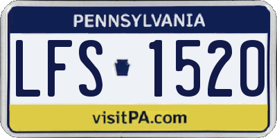 PA license plate LFS1520