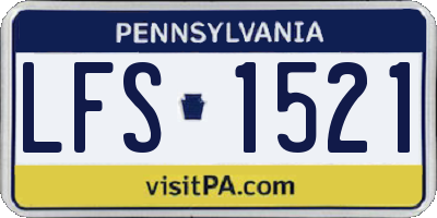 PA license plate LFS1521