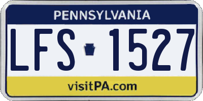 PA license plate LFS1527
