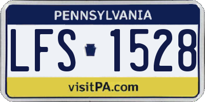 PA license plate LFS1528