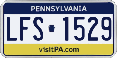 PA license plate LFS1529