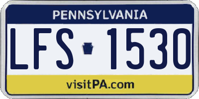 PA license plate LFS1530