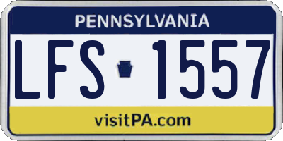 PA license plate LFS1557