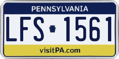 PA license plate LFS1561