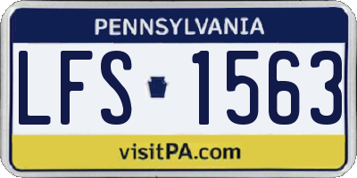 PA license plate LFS1563