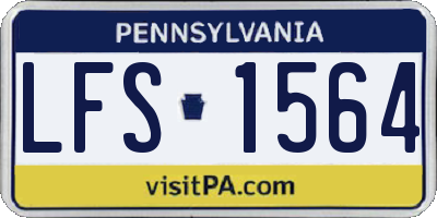 PA license plate LFS1564