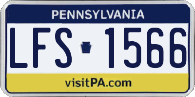 PA license plate LFS1566
