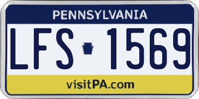 PA license plate LFS1569