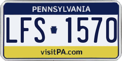 PA license plate LFS1570