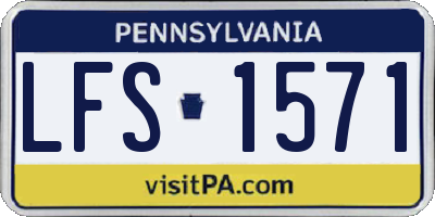 PA license plate LFS1571