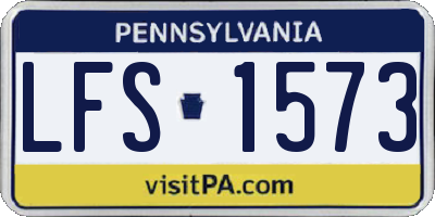 PA license plate LFS1573