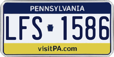 PA license plate LFS1586