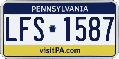 PA license plate LFS1587