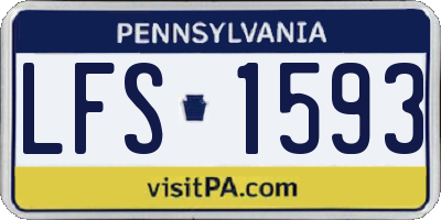 PA license plate LFS1593