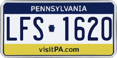 PA license plate LFS1620