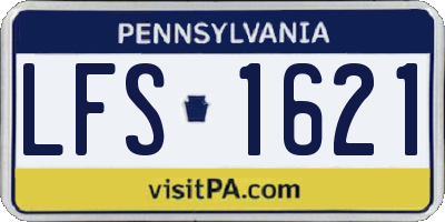 PA license plate LFS1621