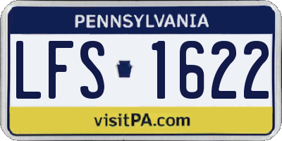 PA license plate LFS1622
