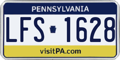 PA license plate LFS1628