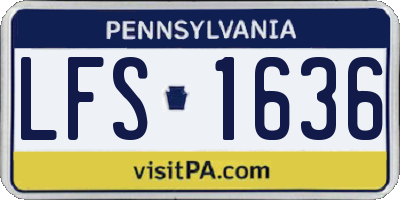 PA license plate LFS1636