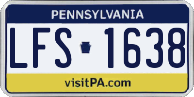 PA license plate LFS1638