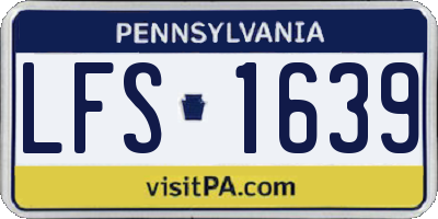 PA license plate LFS1639
