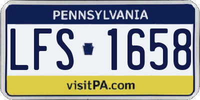 PA license plate LFS1658