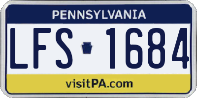 PA license plate LFS1684