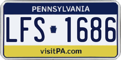 PA license plate LFS1686