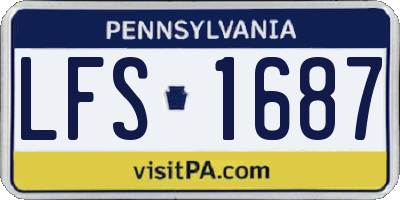 PA license plate LFS1687