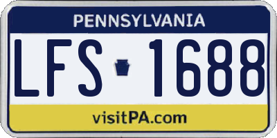 PA license plate LFS1688