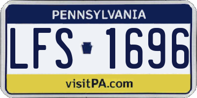 PA license plate LFS1696